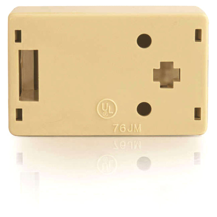 C2G 1 Socket Keystone Jack Surface Mounting Box - 1 x Total Number of Socket(s) - Ivory - 1 Each