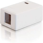 C2G 1 Socket Keystone Jack Surface Mounting Box - 1 x Total Number of Socket(s) - White - 1