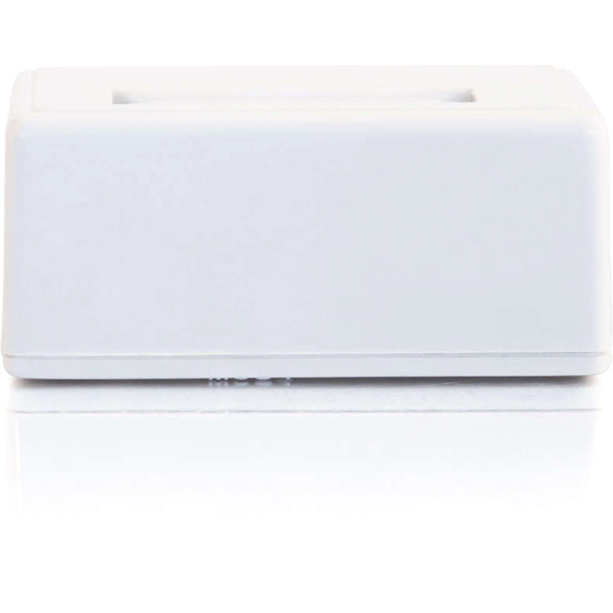 C2G 1 Socket Keystone Jack Surface Mounting Box - 1 x Total Number of Socket(s) - White - 1