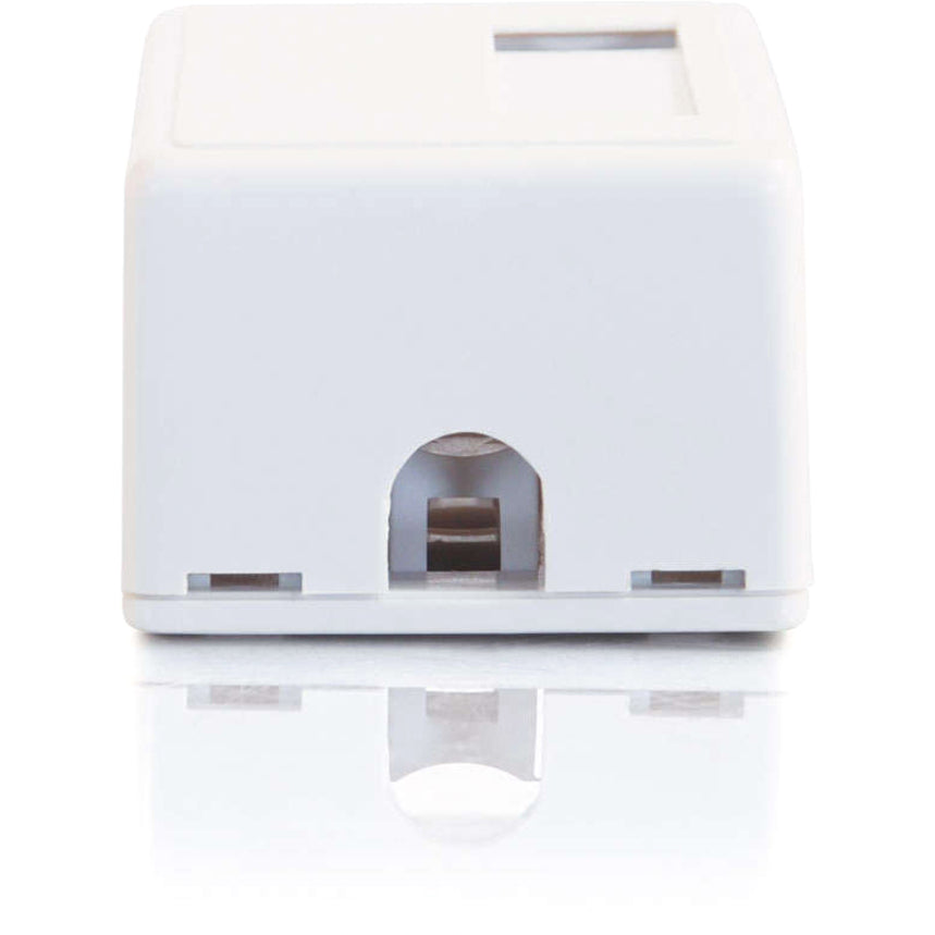 C2G 1 Socket Keystone Jack Surface Mounting Box - 1 x Total Number of Socket(s) - White - 1