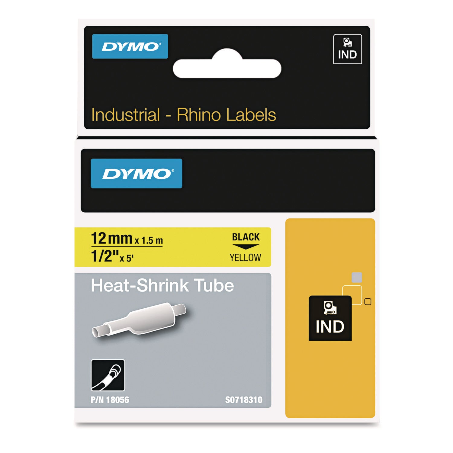 15/32" Width x 59 1/16" Length - Rectangle - Thermal Transfer - Black on White, Black - Vinyl - Easy Peel, Removable - 1 Each