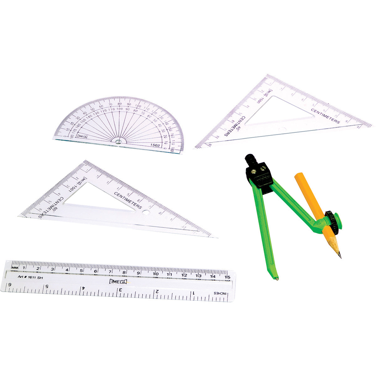 Geometry Math Set, Set of 6