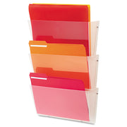 Deflecto Unbreakable DocuPocket - 3 Pocket(s) - 6.50" Height x 14.50" Width x 3" Depth - Unbreakable - Clear - Plastic - 3 / Pack