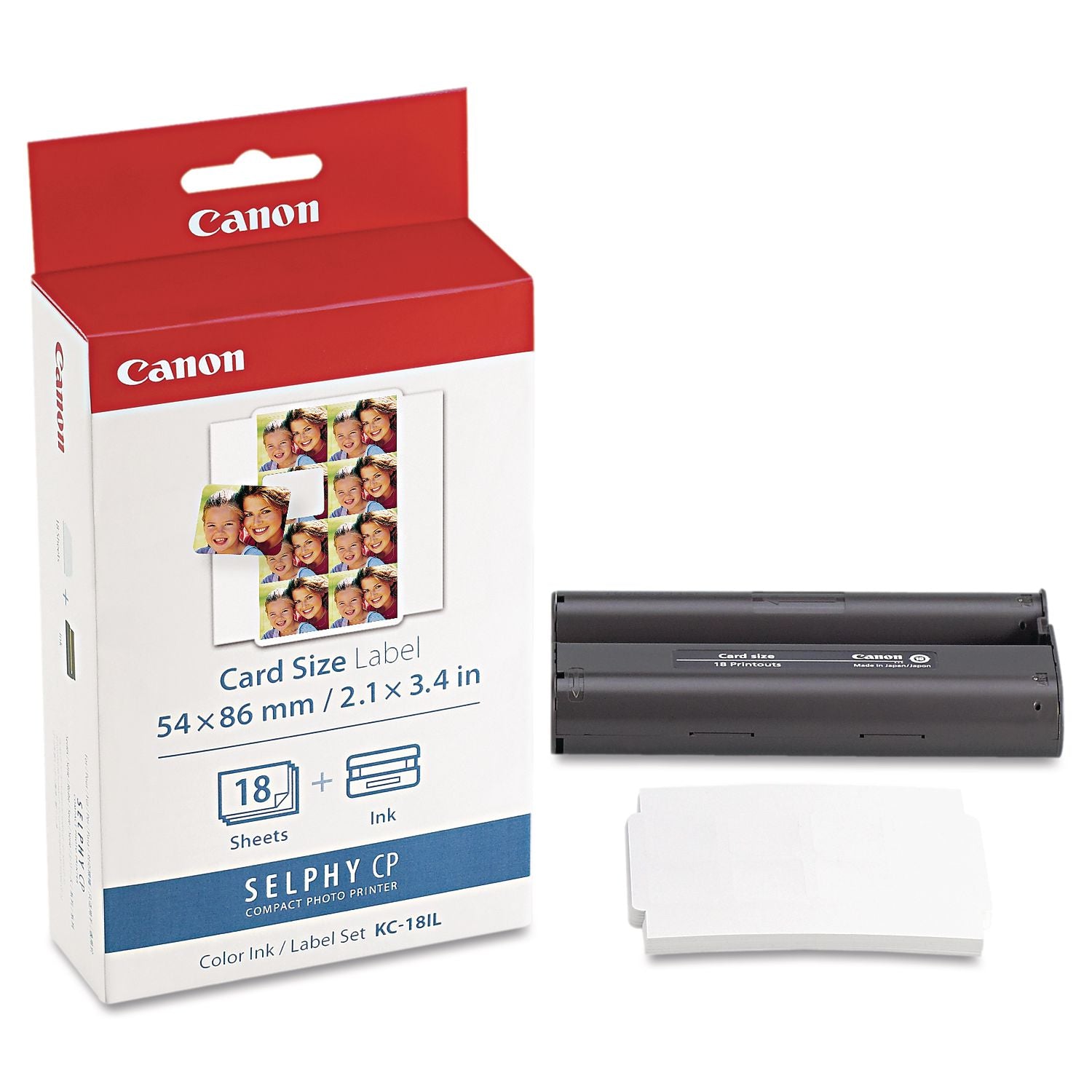 7740a001 (kc-18il) Ink/label Combo, Black/tri-Color