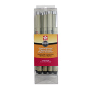 Pigma Pens, Cube Collection, Black, Assorted Sizes, 16-Piece Set