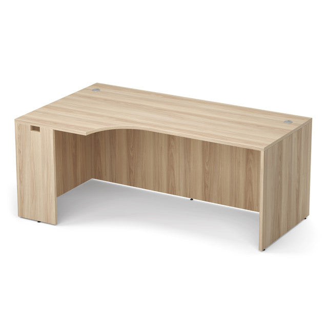 OfficeSource Laminate Credenza with Left Corner Extension - 66''W - American Elm