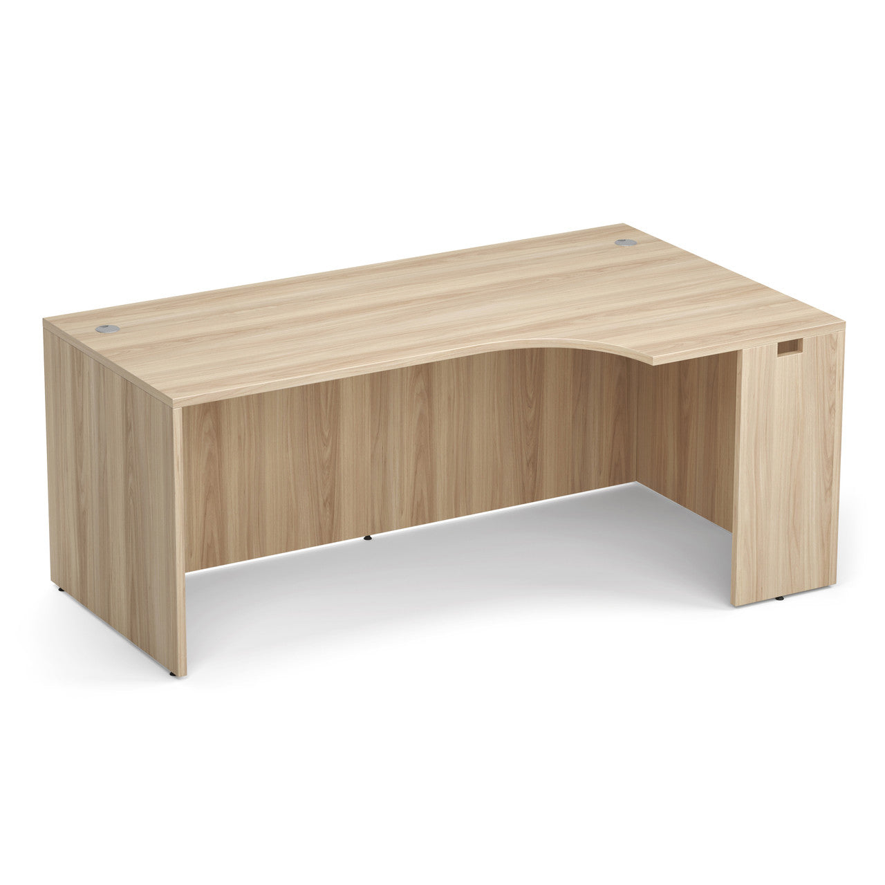 OfficeSource Laminate Credenza with Right Corner Extension - 71''W - American Elm