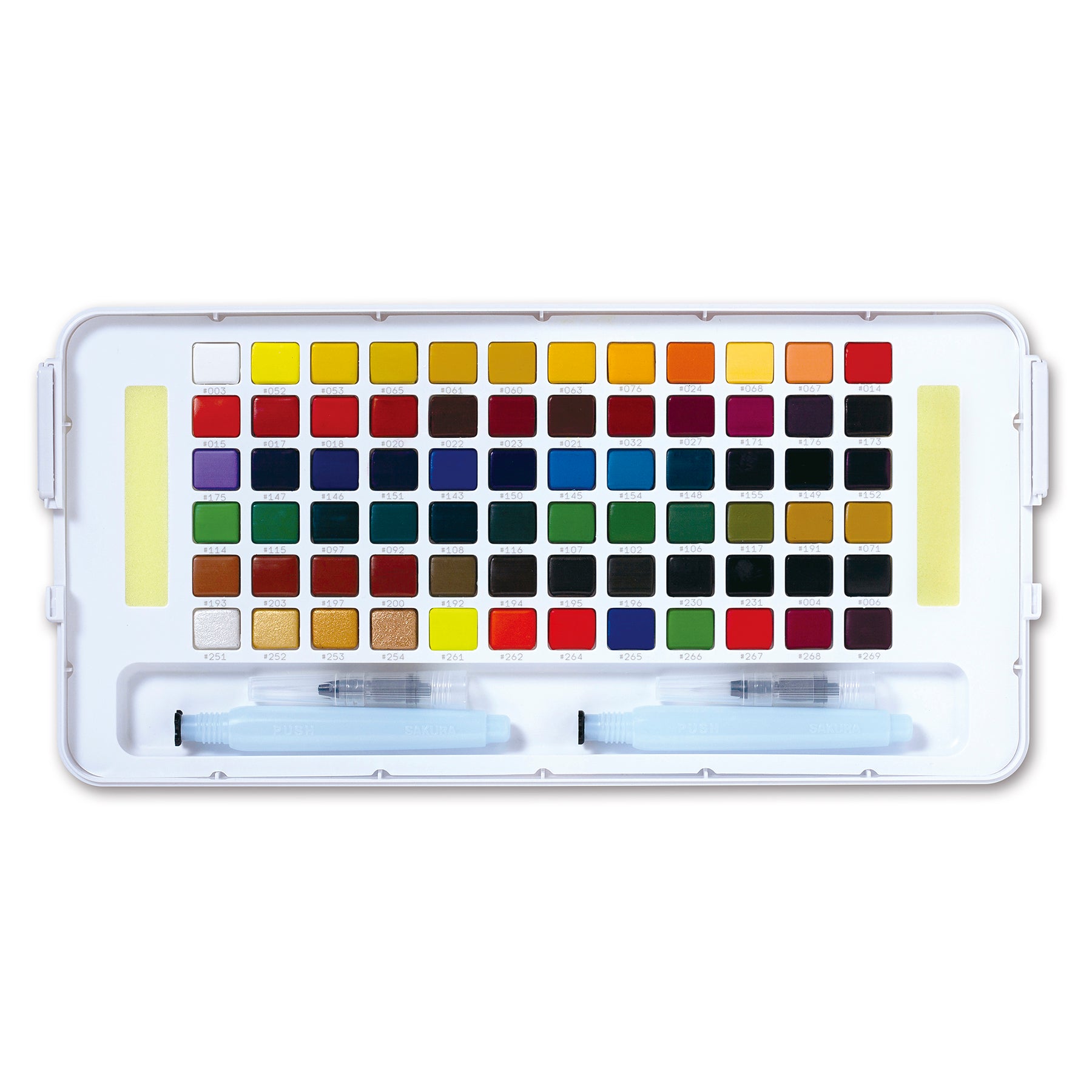 Koi Water Colors Studio Sketch Box with 2 Brushes, 72 Colors
