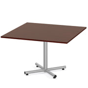 OfficeSource OS Conference/Multi-Purpose Tables 48" Square Top - Mahogany