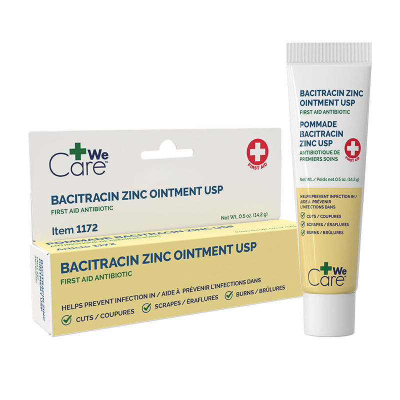 Bacitracin Zinc Ointment, 0.5 oz. Tube - 1 Tube per Box/72 Boxes per Case