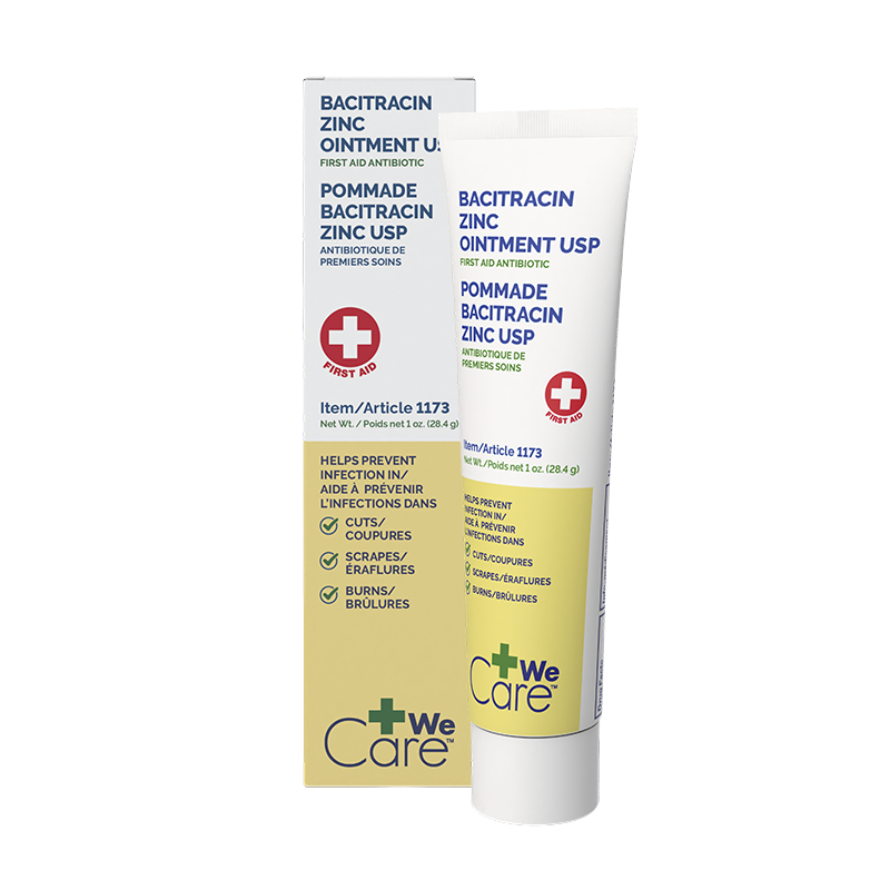 Bacitracin Zinc Ointment USP, 1 oz. Tube - 1 Tube per Box/72 Boxes per Case