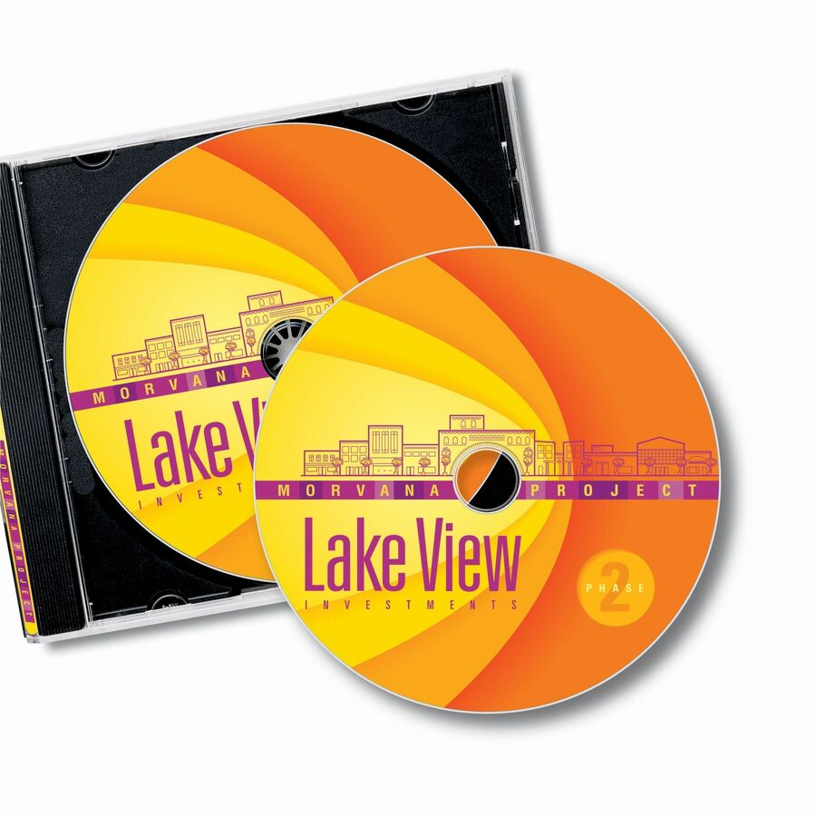 Avery Optical Disc Labels, Matte White, Permanent Adhesive, Inkjet/Laser Compatible, 2 Labels per Sheet, 20 Sheets, 40 Labels per Pack