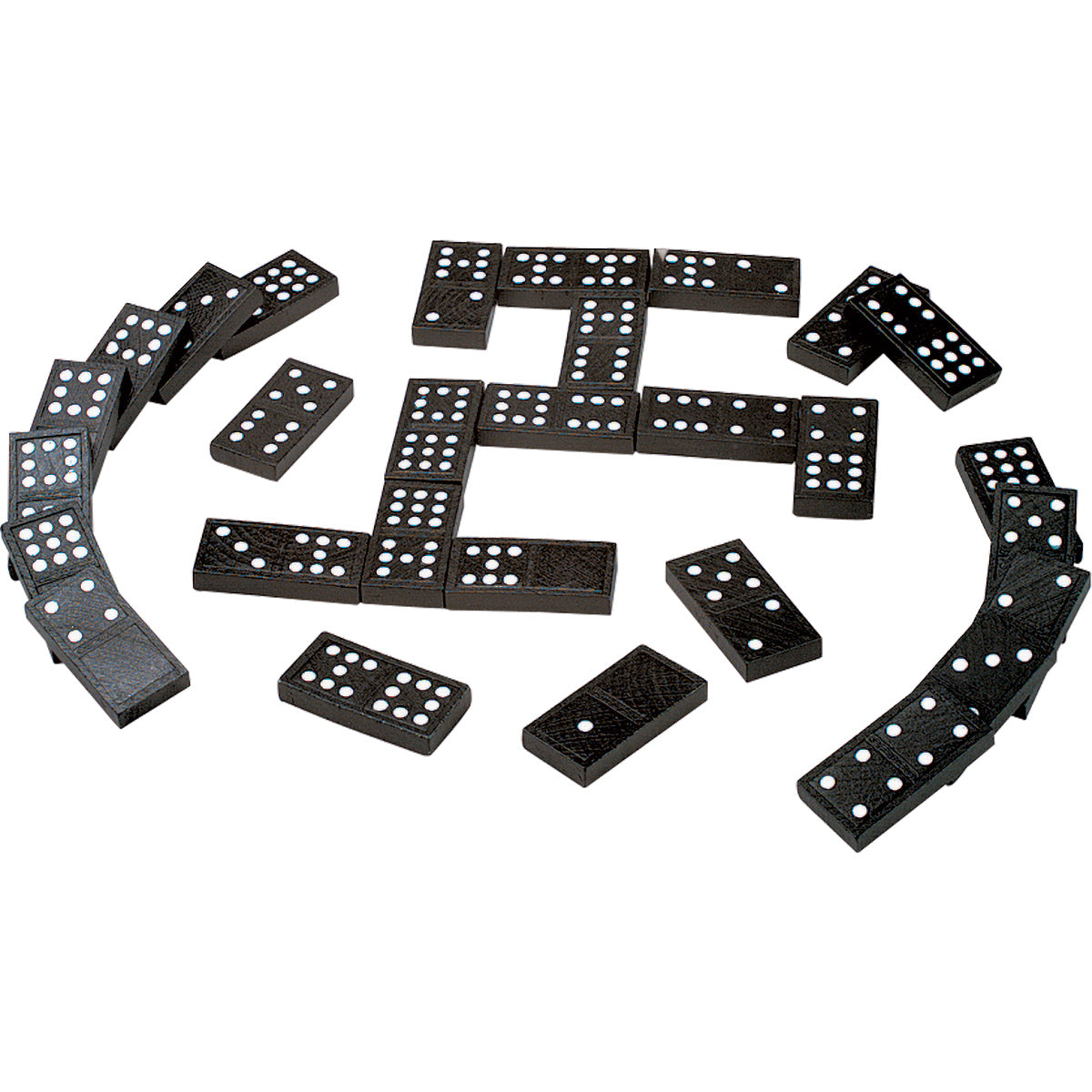 Wooden Dominoes Double Nine, Set of 55