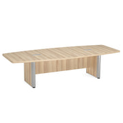 OfficeSource  Boat Shaped Conference Table with Elliptical Base - 10' - American Elm