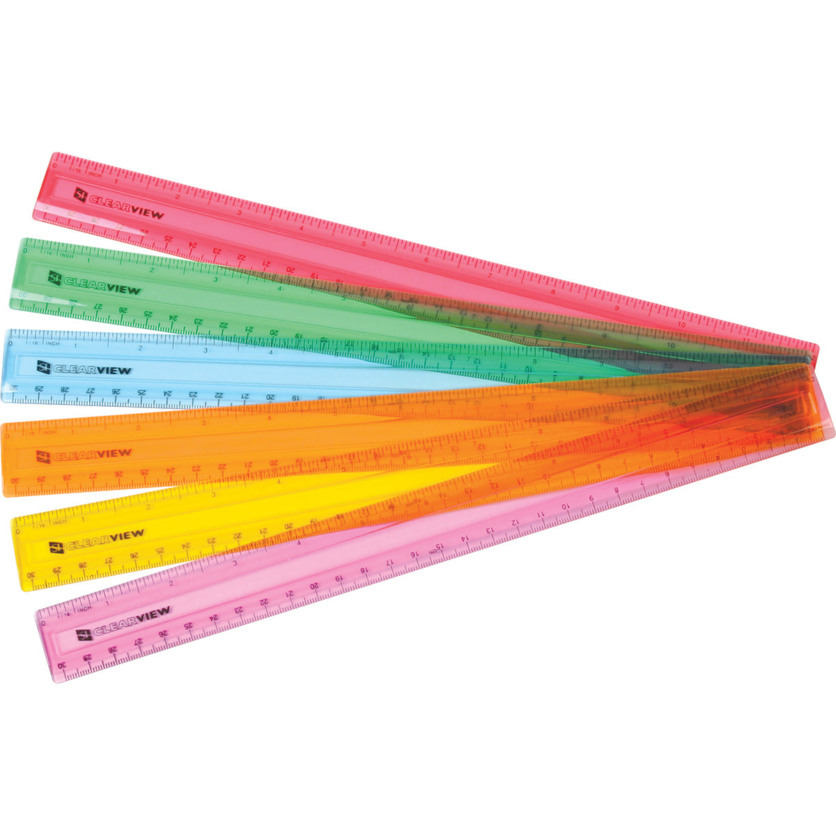 Clearview Ruler 12", Set of 12