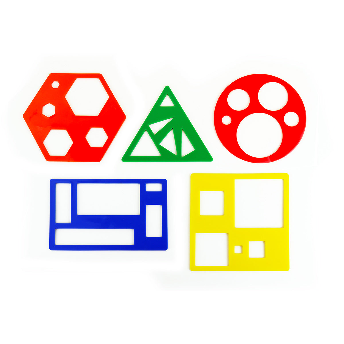 Primary Geometry Stencil Set of 5  ***NEW***