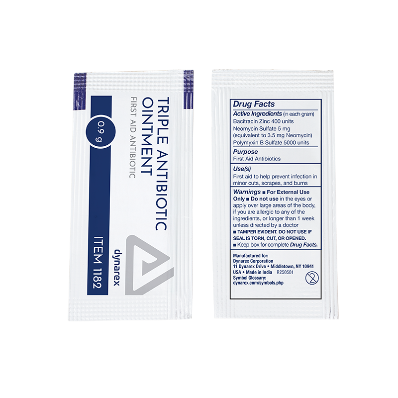 Triple Antibiotic Ointment, 0.9 g Foil Packet - 144 pcs per Box/12 Boxes per Case