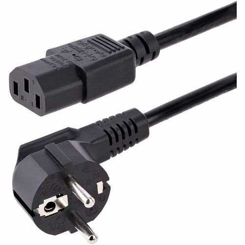 StarTech.com Standard Power Cord - For Desktop Computer, Monitor, Printer, Scanner - 250 V AC / 10 A - Black - 5.91 ft Cord Length - Schuko CEE 7/7 / IEC 60320 C13 - 1 Each
