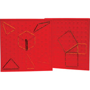 Geoboard, Double sided, Isometric, 11x11 pin array, 9"