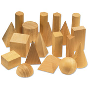 Geometric Solids, Wooden 19 pieces