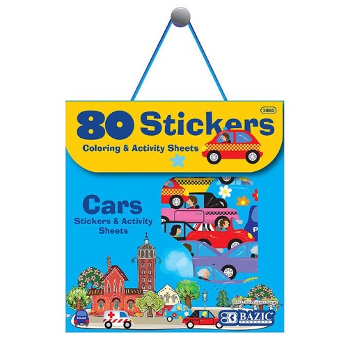 BAZIC Car Series Assorted Sticker (80/Bag) [3860]