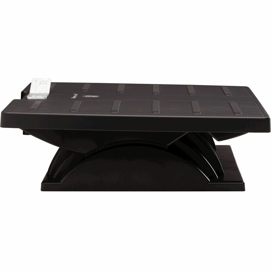 Fellowes Office Suites Adjustable Footrest, 30° Tilt, Black/Silver, Adjustable Height, 1 Each
