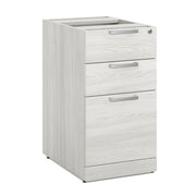 OfficeSource Laminate 3 Drawer Deluxe Full Pedestal - Box/File - Arcadia White