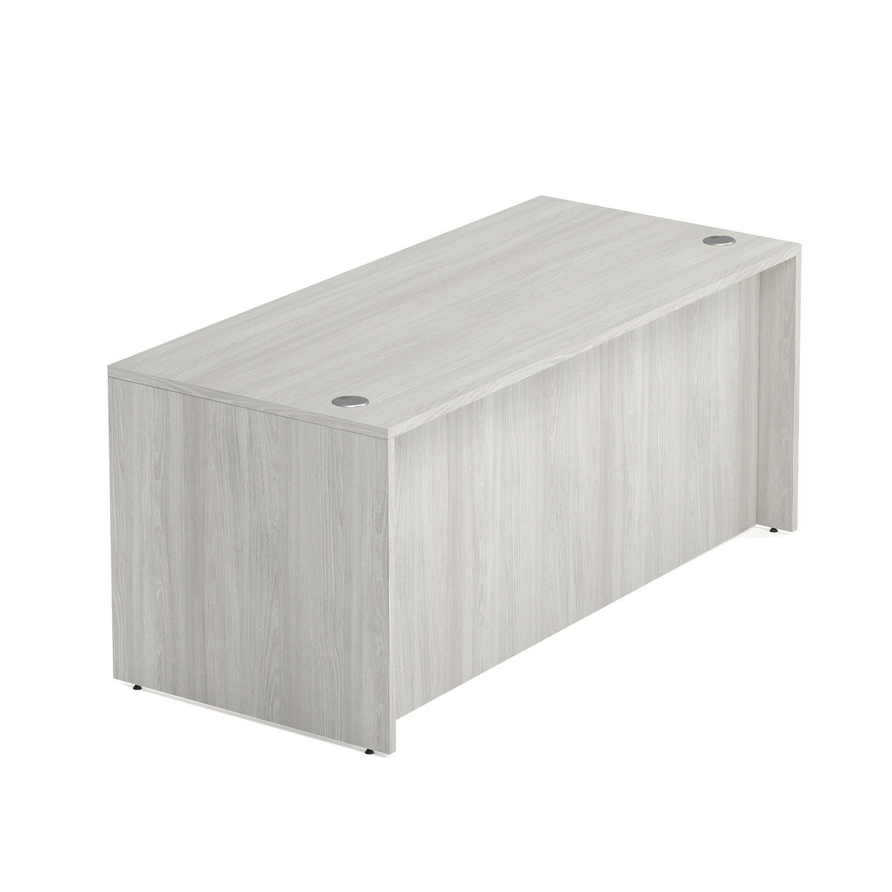 OfficeSource Laminate Desk Shell - 66''W x 30''D - Arcadia White