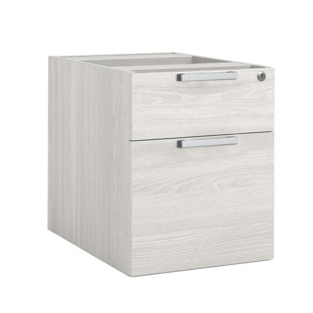OfficeSource Laminate 2 Drawer Hanging Pedestal - Box/File - Arcadia White