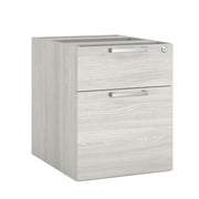 OfficeSource Laminate 2 Drawer Hanging Pedestal - Box/File - 15.5"W x 19"D - Arcadia White