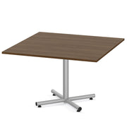 OfficeSource OS Conference/Multi-Purpose Tables 48" Square Top - Modern Walnut