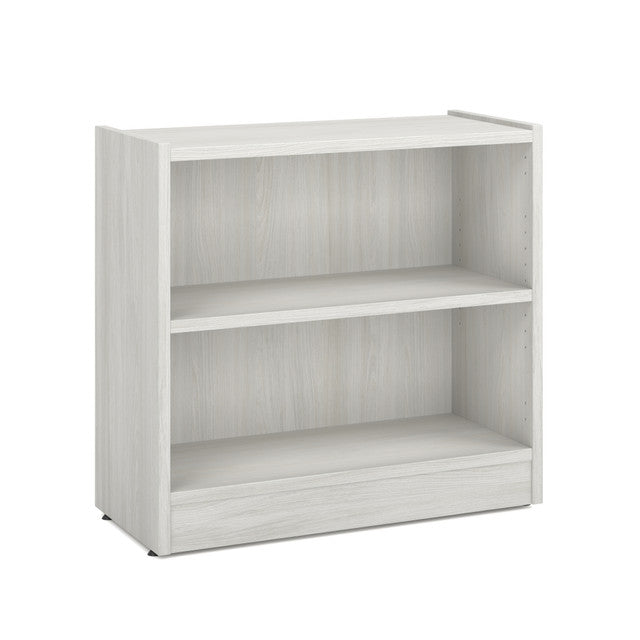 OfficeSource Laminate Bookcase - 2 Shelves - Arcadia White
