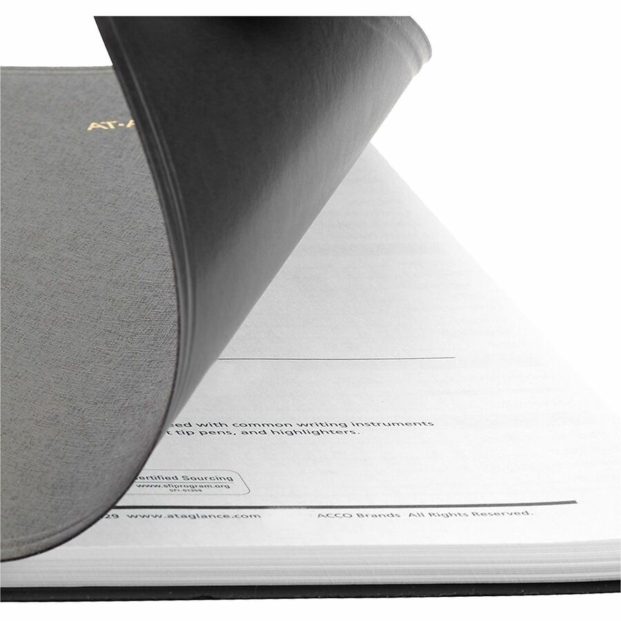 Weekly - 1 Year - January 2026 to December 2026 - 1 Week Double Page Layout - 2 1/2" x 4 1/2" Sheet Size - Wire Bound - Black - Simulated Leather, Faux Leather - Pocket - 1 Each