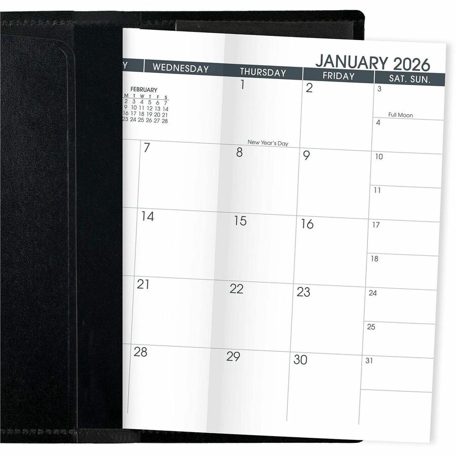 At-A-Glance Monthly Planner, Black, Pocket, 3 1/2" x 6"