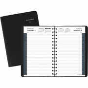 At-A-Glance Appointment Book Planner - Julian Dates - Daily - 1 Year - January 2026 to December 2026 - 7:00 AM to 9:00 PM - Half-hourly - 1 Day Single Page Layout - 4 7/8" x 8" Sheet Size - Wire Bound - Simulated Leather - Black Cover - 1 Each