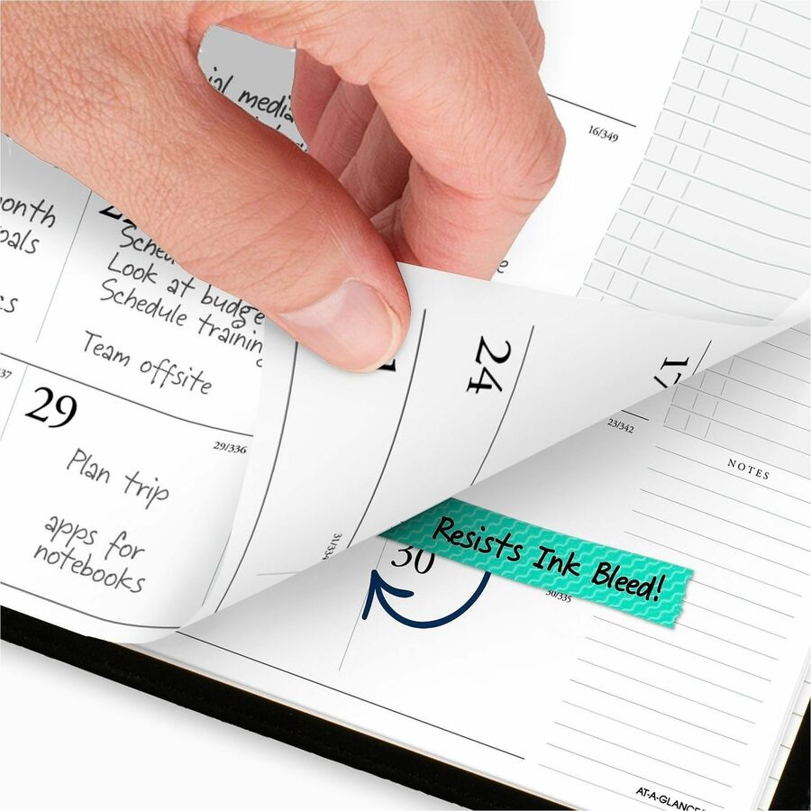 Monthly - 13 Month - January 2026 to January 2027 - 1 Month Double Page Layout - 9" x 11" Sheet Size - White Sheet - Stapled - Black - Simulated Leather, Faux Leather - Pocket, Holder, Notepad, Business Card Holder, Pen Loop, Reference Calendar - 1 Each