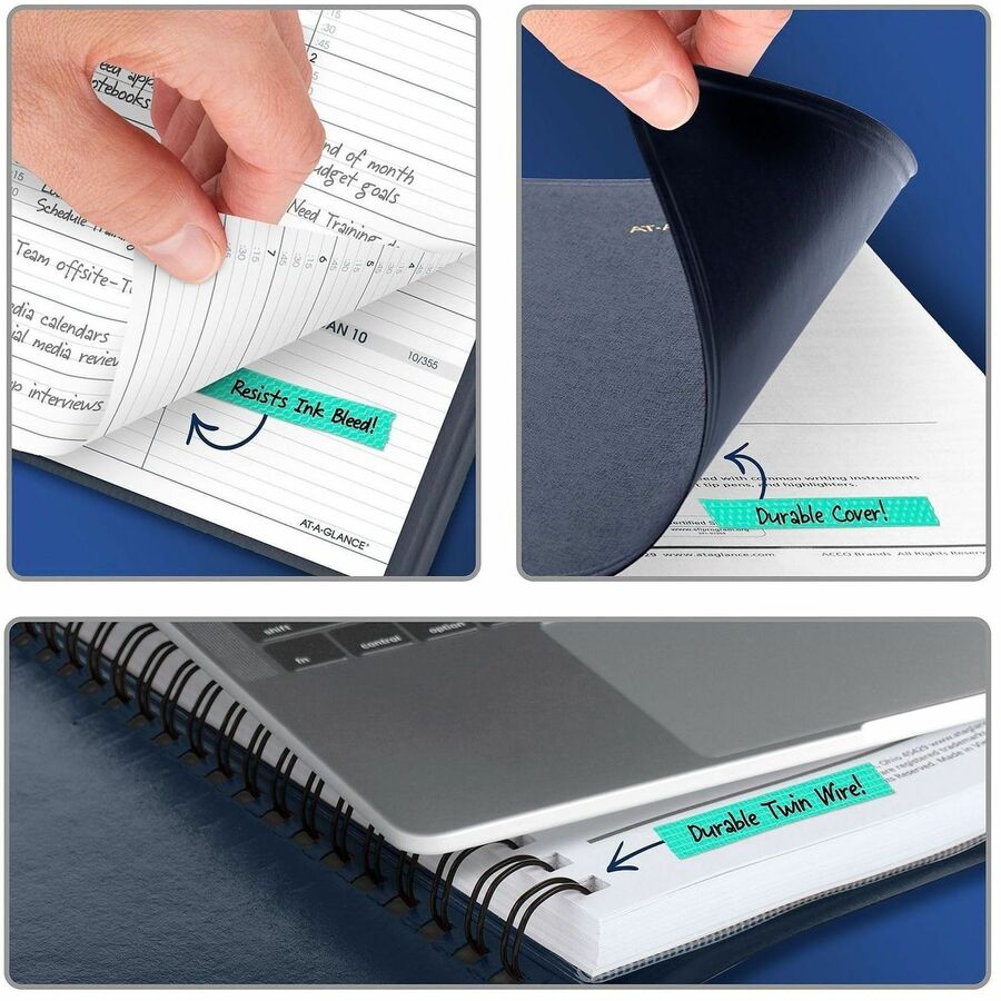 At-A-Glance Appointment Book Planner, Large, Weekly, 13-Month, January 2026-January 2027, 8 1/4" x 11", Wire Bound, Navy Faux Leather Cover, White Sheets, 1 Each