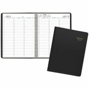 Julian Dates - Weekly - 14 Month - July 2025 to August 2026 - 7:00 AM to 8:45 PM - Quarter-hourly, 7:00 AM to 5:30 PM - Quarter-hourly - 1 Week Double Page Layout - 8 1/4" x 10 7/8" Sheet Size - Wire Bound - Black - Simulated Leather - 1 Each