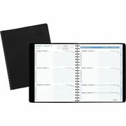 At-A-Glance Action Planner Appointment Book, Large, Weekly, January 2026-December 2026, 8" x 11", Wire Bound, Black Faux Leather, Pocket, Tabbed, Ruled, Bleed/Wear/Tear/Snag Resistant, 1 Each