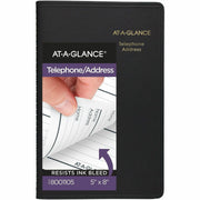 Wire Bound - 5" Sheet Size - Black - Simulated Leather - 1 Each