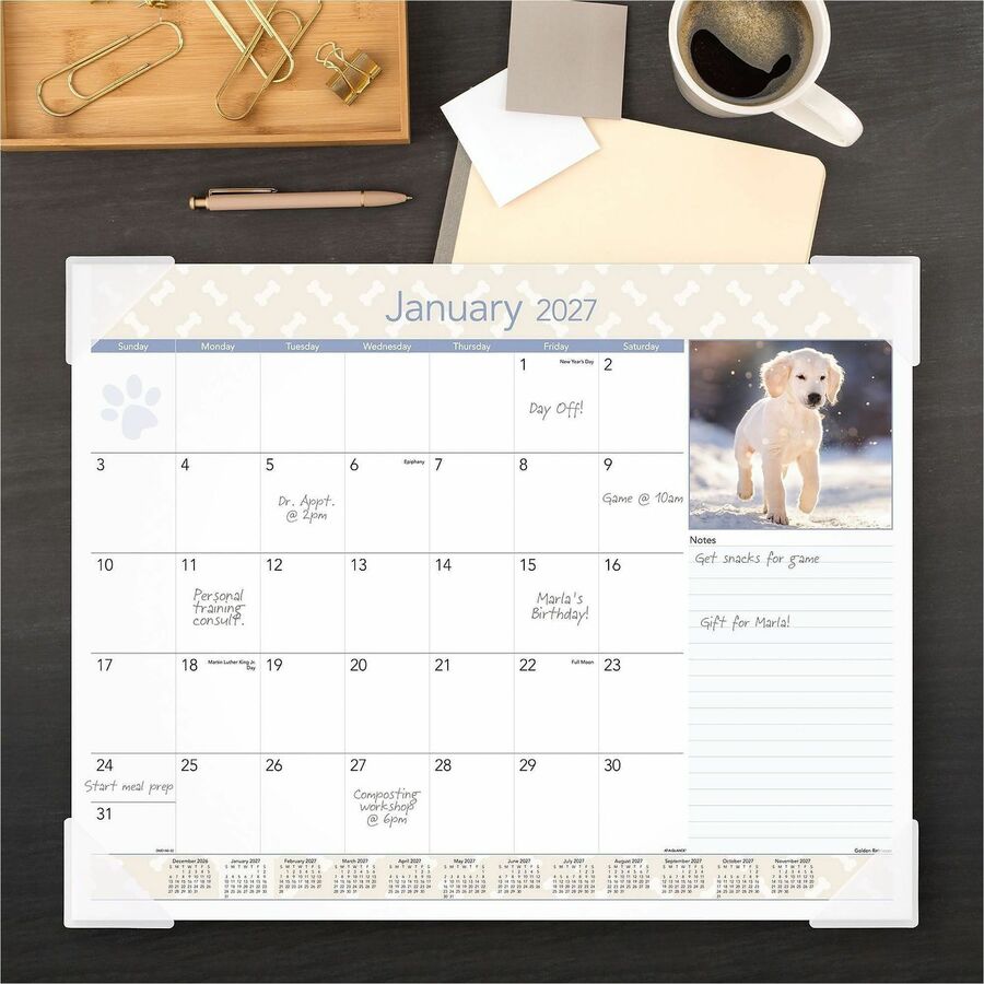 At-A-Glance Puppies Desk Pad