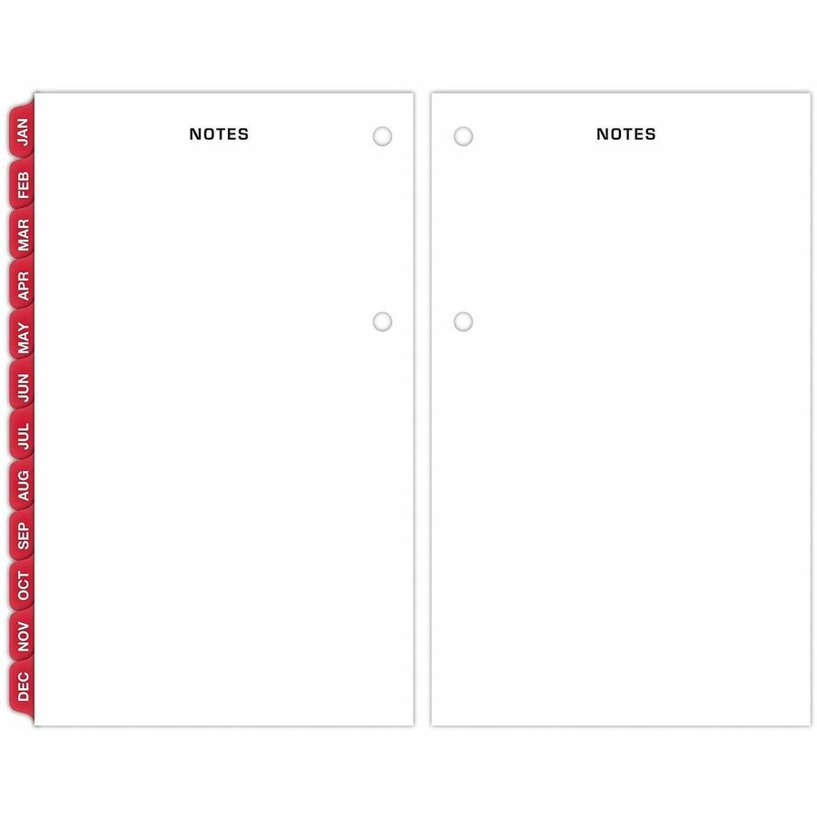 At-A-Glance Loose-Leaf Desk Calendar Refill, Daily, 12 Months, January-December 2026, 3 1/2" x 6", 2-Ring, White, 1 Each