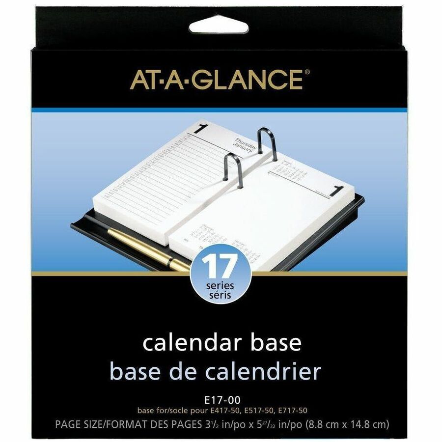 At-A-Glance Calendar/Planner Holder - Support 3.50" x 6" Media - 7.9" Height x 7.7" Width x 1.5" Depth - Plastic - Black - Recyclable, Refillable - 1 Each