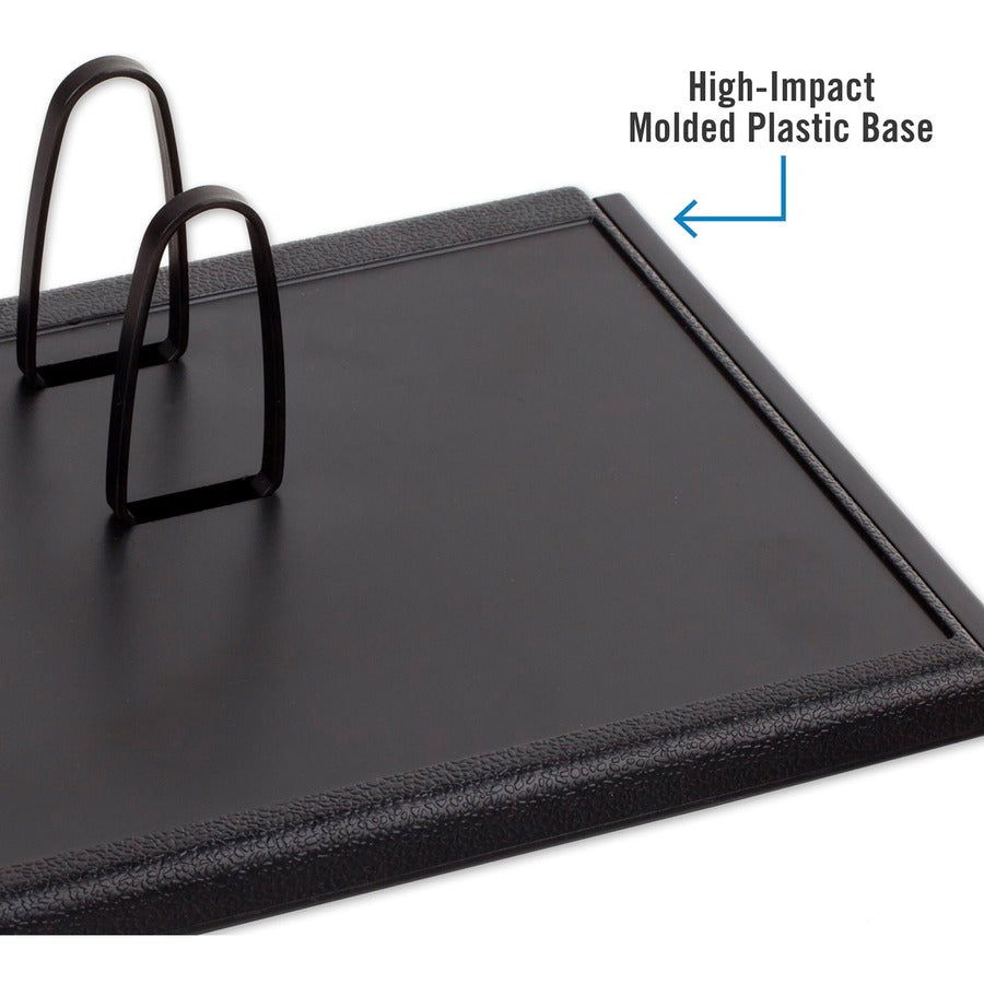 At-A-Glance Calendar/Planner Holder - Support 3.75" x 3" Media - 4.9" Height x 6.6" Width - Plastic - Black - Refillable, Recyclable - 1 Each