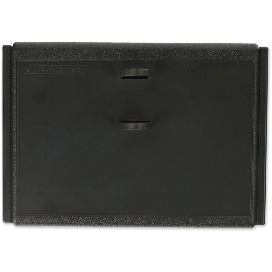At-A-Glance Calendar/Planner Holder - Support 3.75" x 3" Media - 4.9" Height x 6.6" Width - Plastic - Black - Refillable, Recyclable - 1 Each