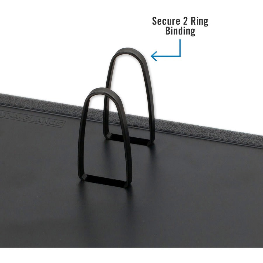 At-A-Glance Calendar/Planner Holder - Support 3.75" x 3" Media - 4.9" Height x 6.6" Width - Plastic - Black - Refillable, Recyclable - 1 Each
