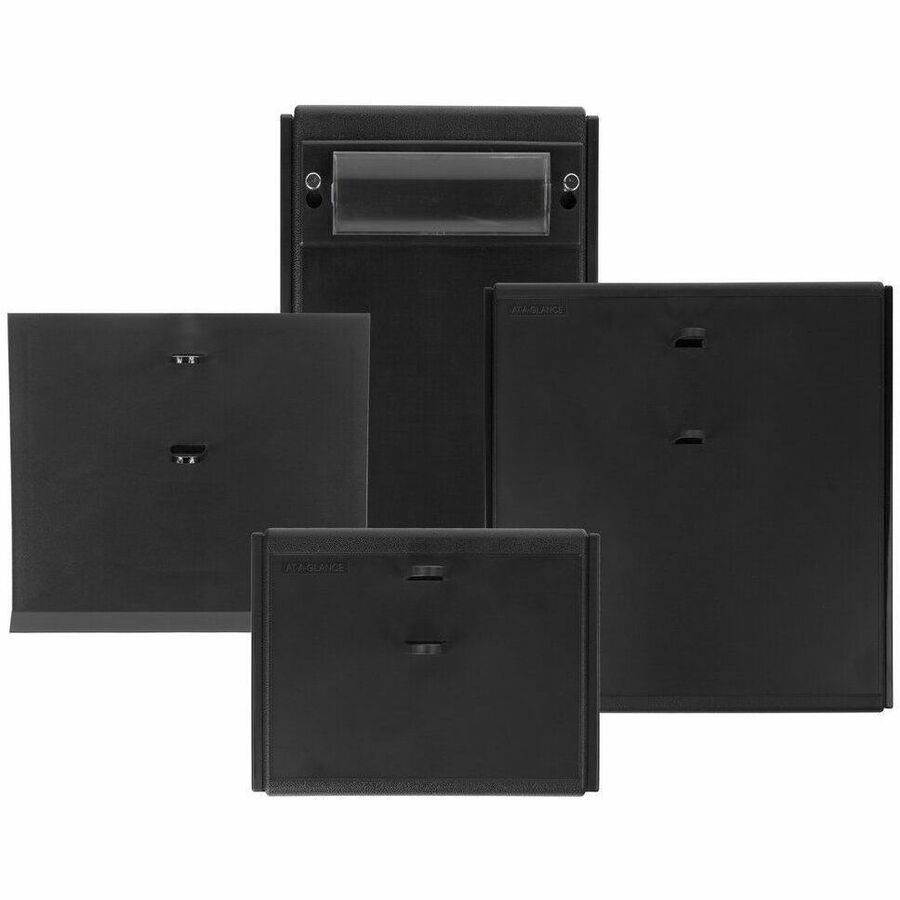 At-A-Glance Calendar/Planner Holder - Support 4.50" x 8" Media - Plastic - Black - Recyclable, Refillable - 1 Each