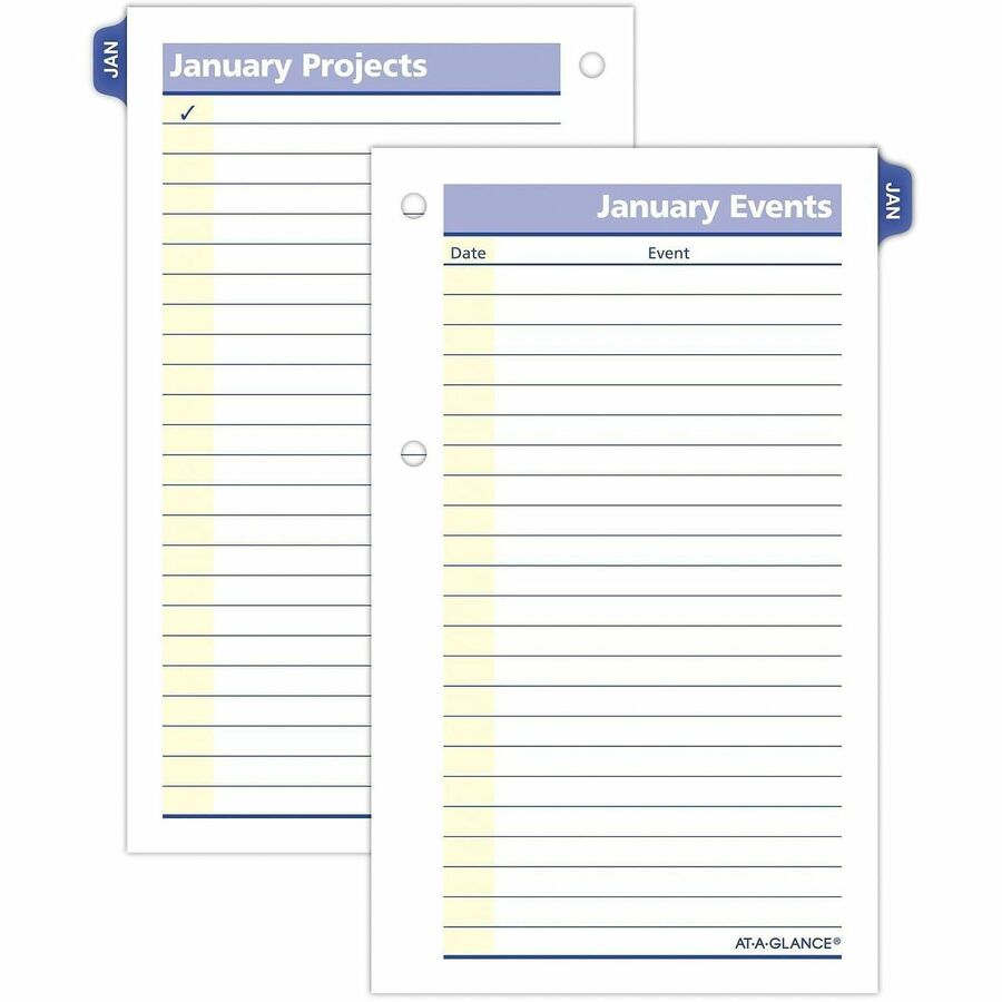 At-A-Glance QuickNotes Loose-Leaf Desk Calendar Refill