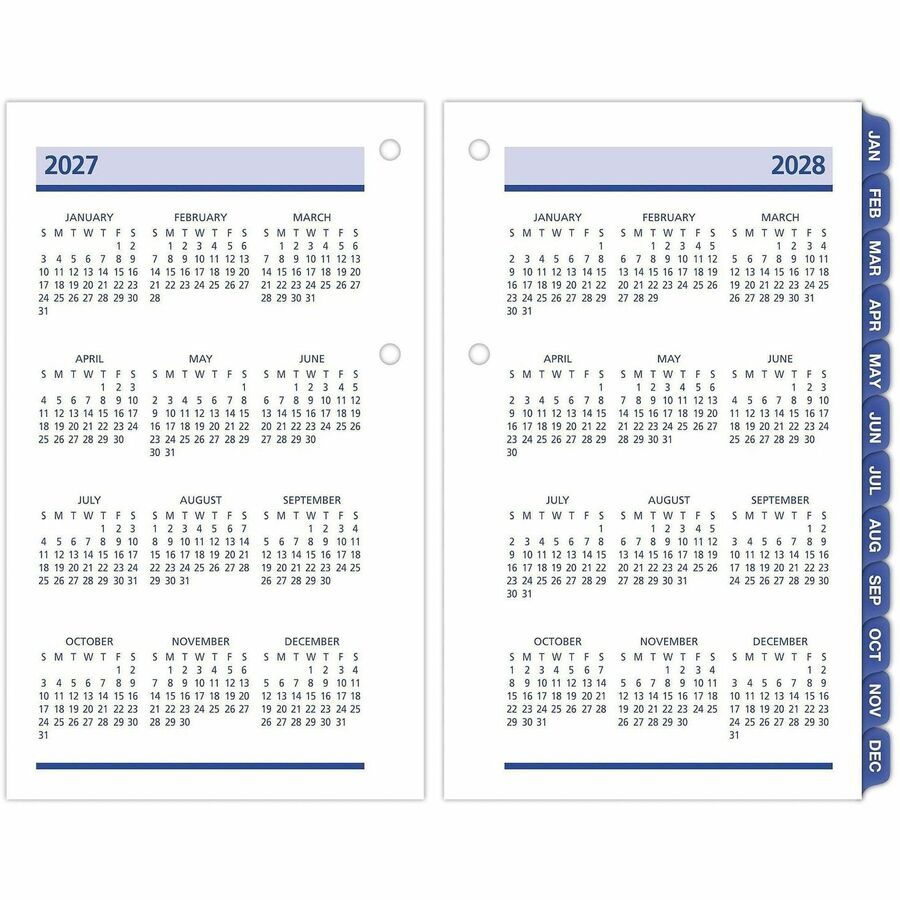 At-A-Glance QuickNotes Loose-Leaf Desk Calendar Refill