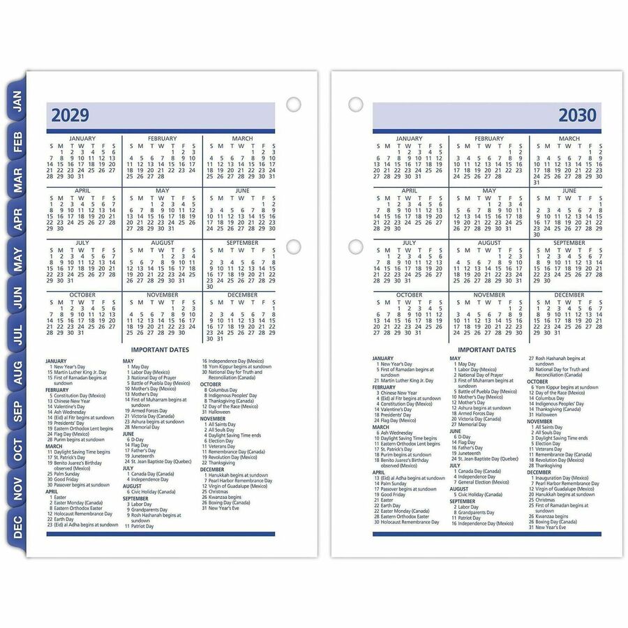 At-A-Glance QuickNotes Loose-Leaf Desk Calendar Refill